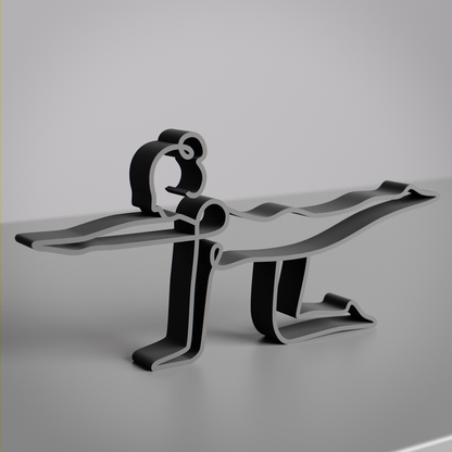 Yoga Balancing Table Pose - Customized Line Art Figure