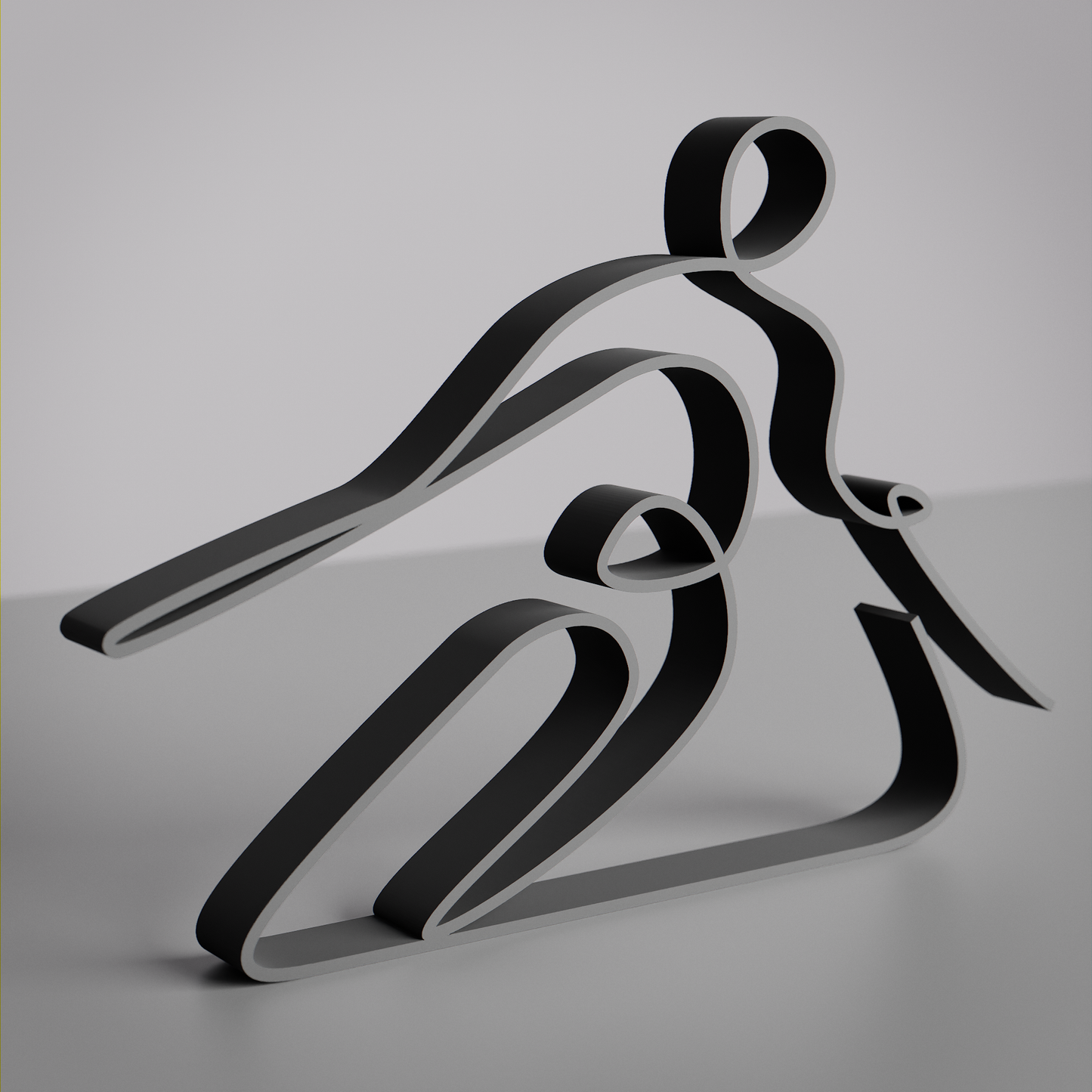 Skier - Customized Line Art Figure