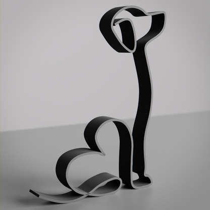 Beagle Dog 13 - Line Art Figure