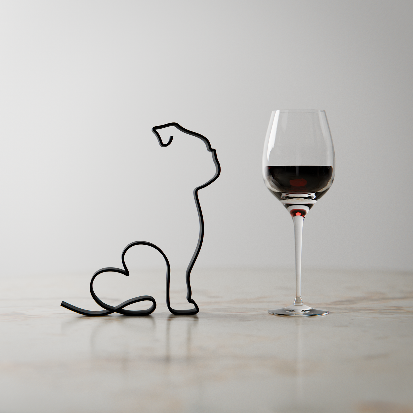 Bulldog Dog 08 - Line Art Figure