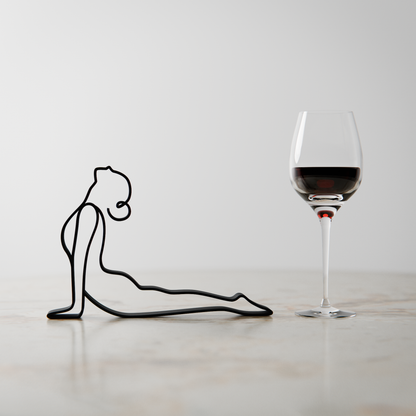 Yoga Upward Facing Dog Pose - Customized Line Art Figure