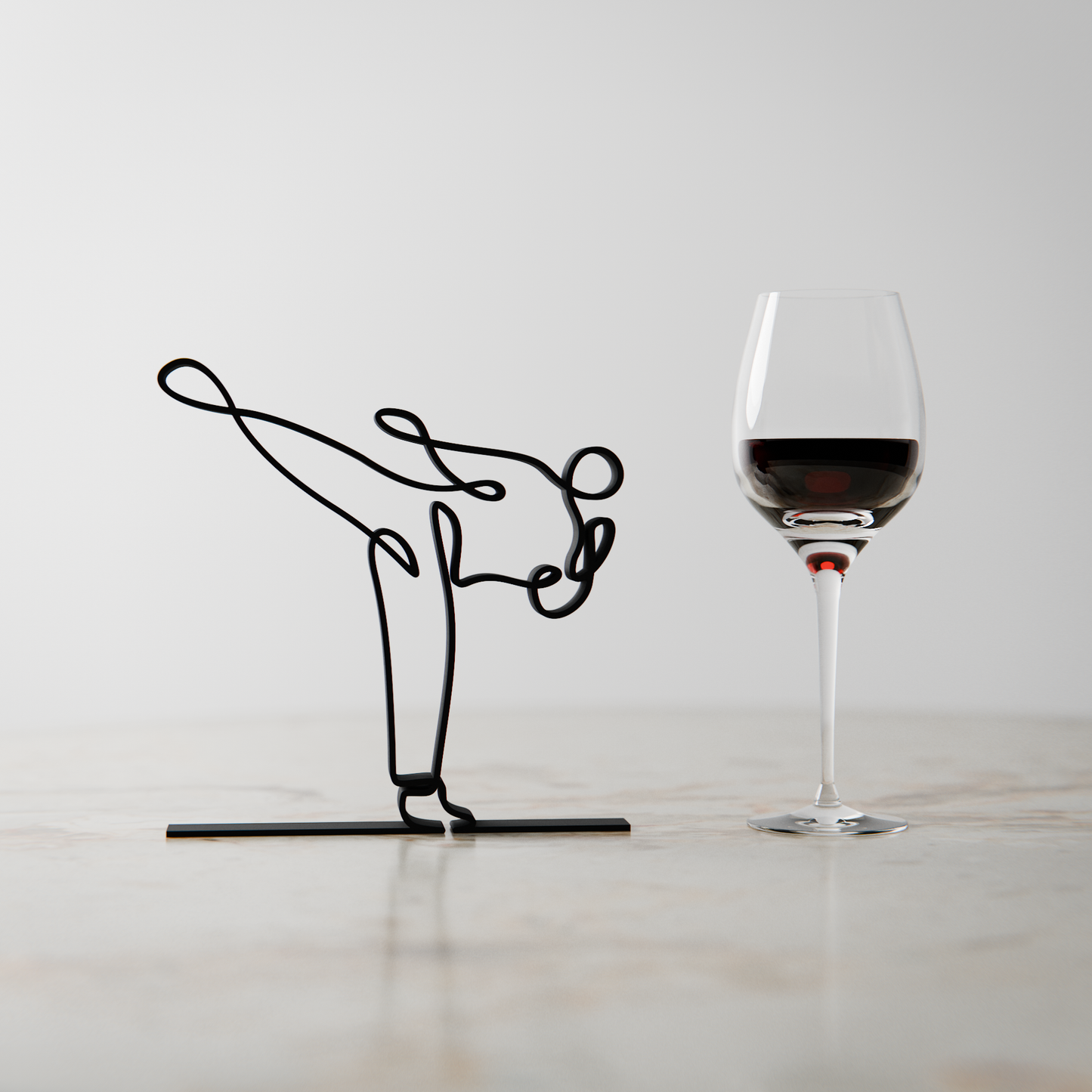 Taekwondo Practitioner - Customized Line Art Figure
