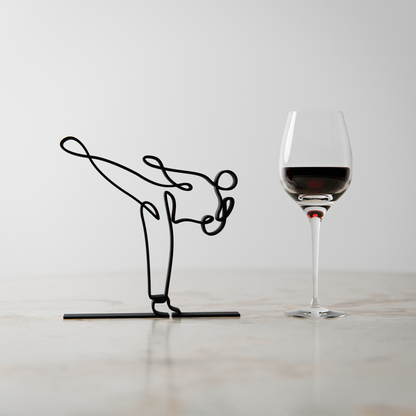 Taekwondo Practitioner - Customized Line Art Figure