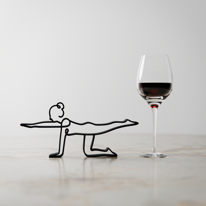 Yoga Balancing Table Pose - Customized Line Art Figure