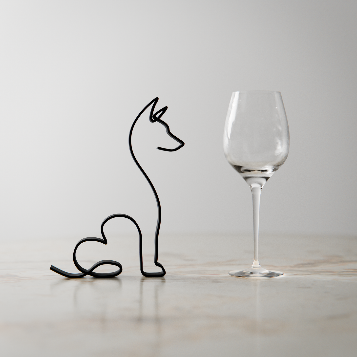 Basenji Dog 15 - Line Art Figure