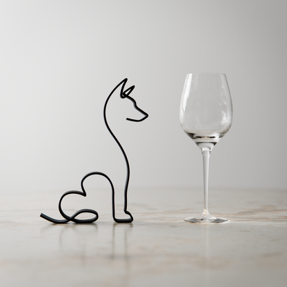 Basenji Dog 15 - Line Art Figure