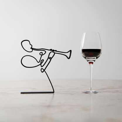 Clarinet Player - Customized Line Art Figure