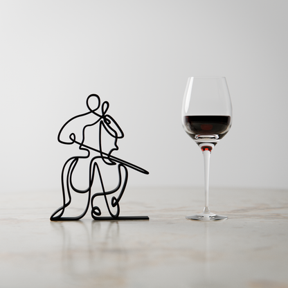 Cellist - Customized Line Art Figure