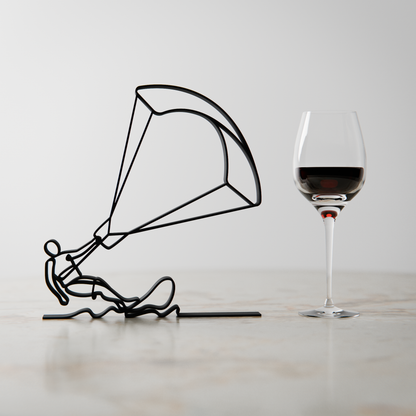 Kite Surfer - Customized Line Art Figure
