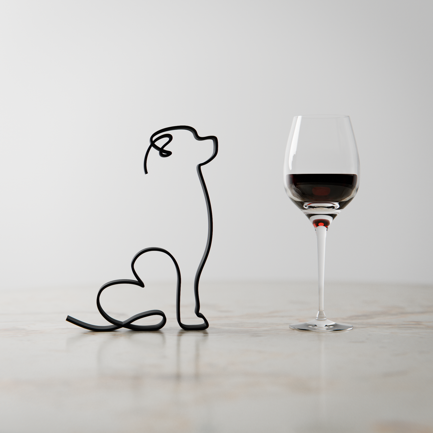 Rottweiler Dog 16 - Line Art Figure