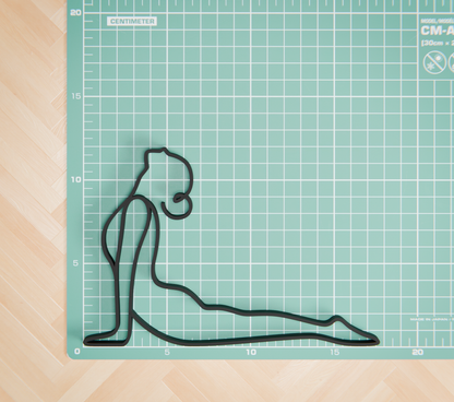 Yoga Upward Facing Dog Pose - Customized Line Art Figure