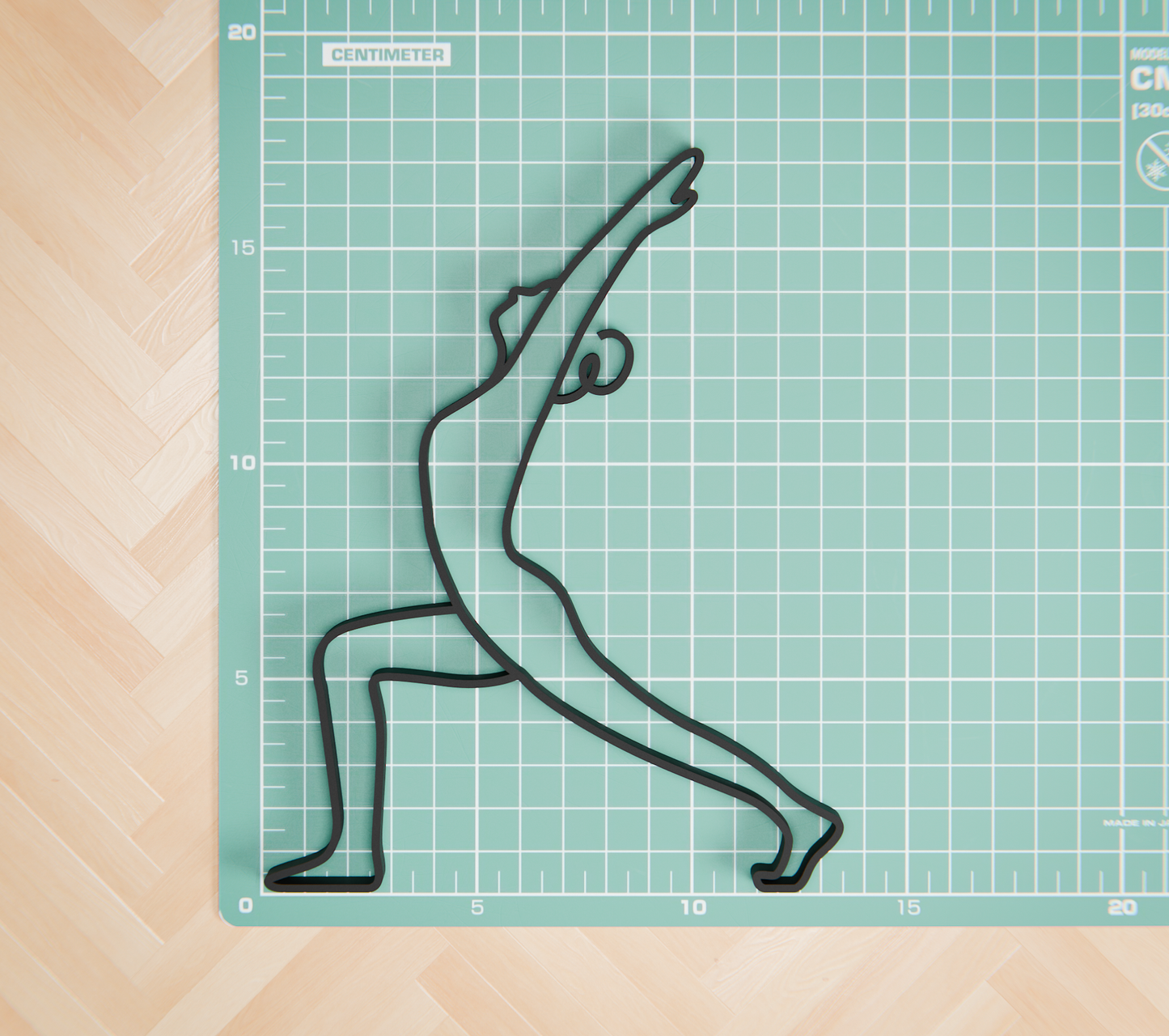Yoga Warrior Pose - Customized Line Art Figure