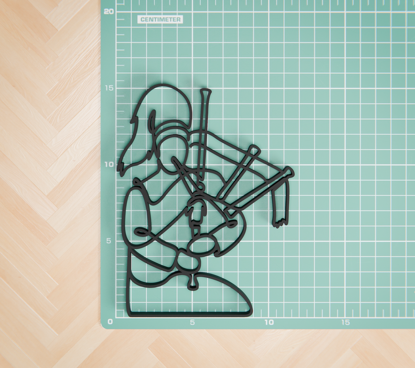 Bagpipe Player - Customized Line Art Figure