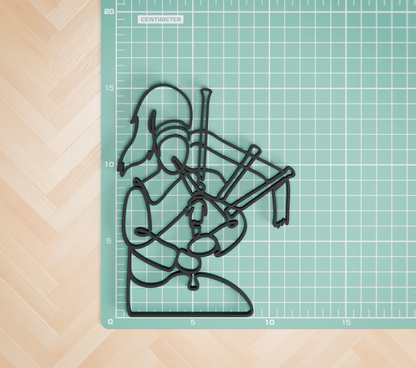Bagpipe Player - Customized Line Art Figure