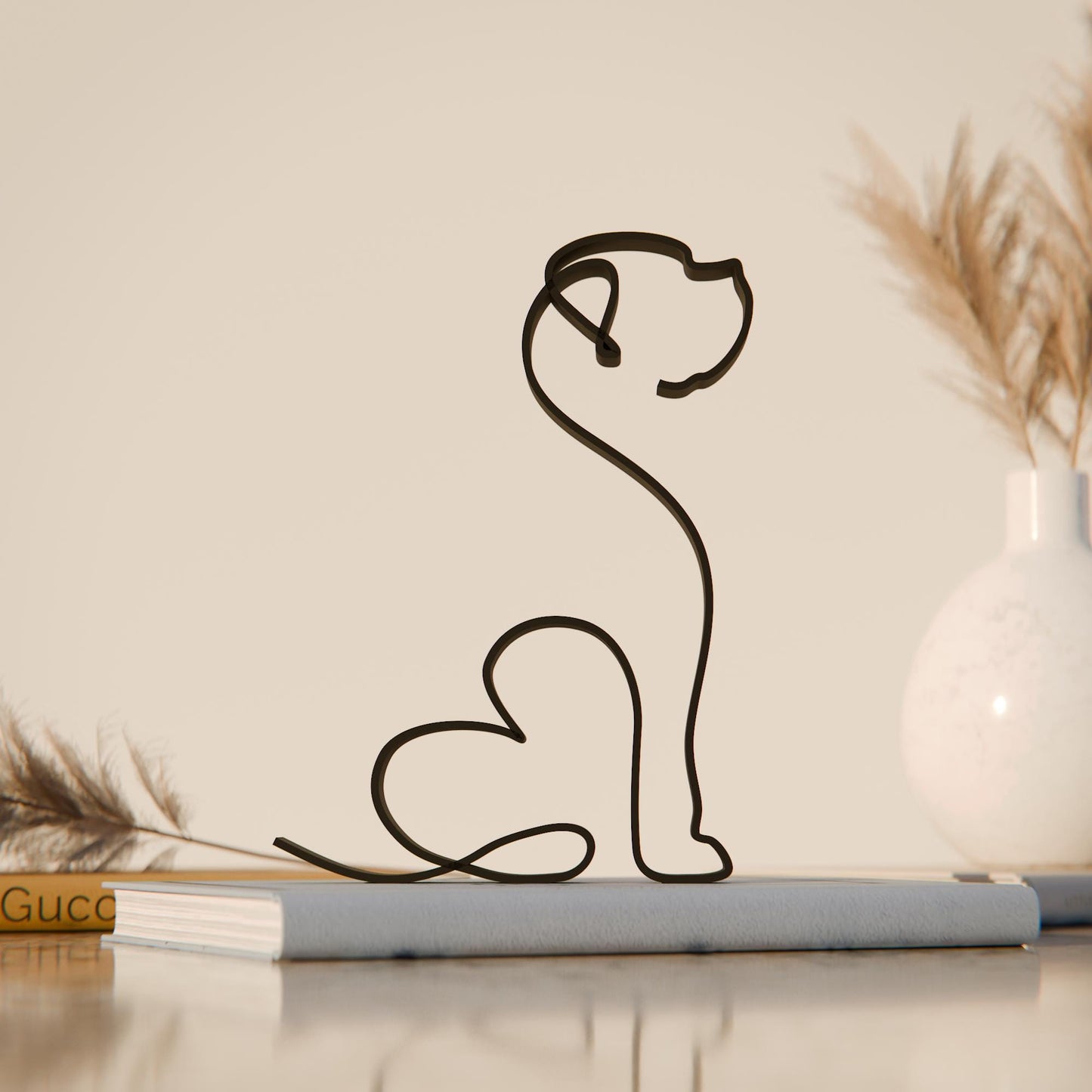 Mastiff Dog 26 - Line Art Figure