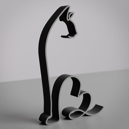 Siamese Cat 04 - Line Art Figure