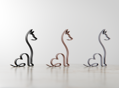 Basenji Dog 15 - Line Art Figure