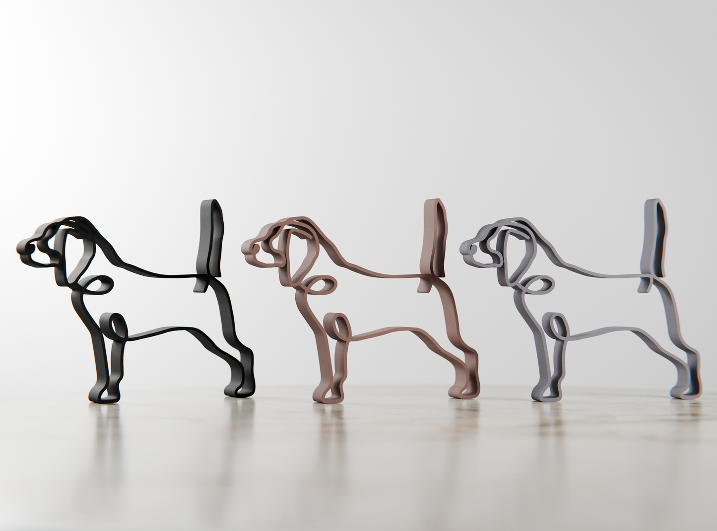 Beagle Dog 81 - Line Art Figure