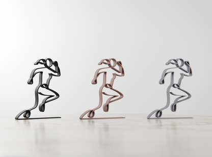 Female Runner - Customized Line Art Figure