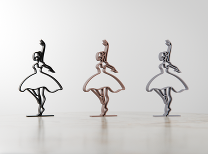Ballerina 02 - Customized Line Art Figure