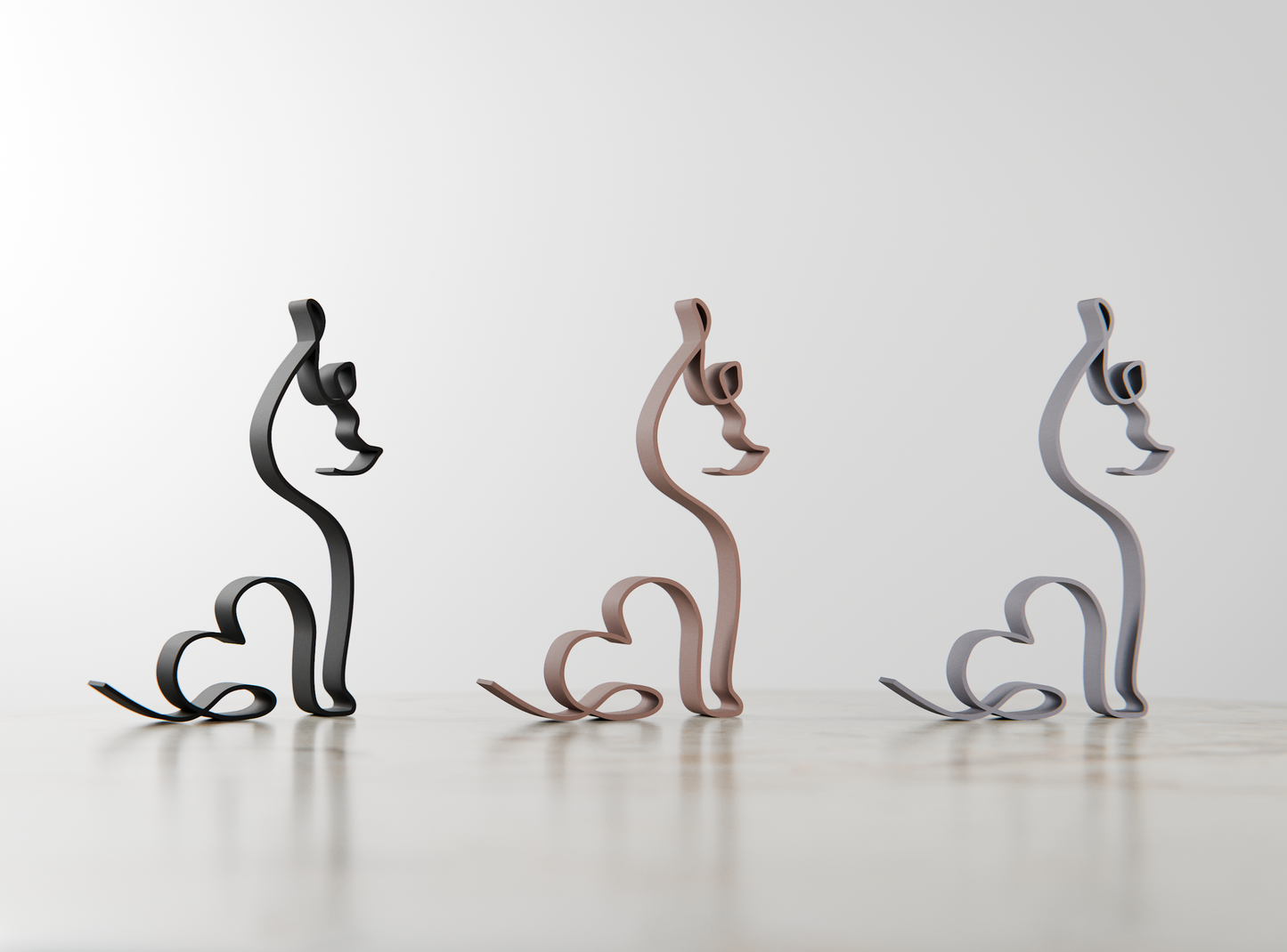 Chinese Crested Dog 07 - Line Art Figure