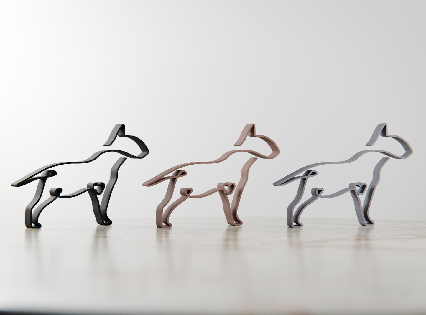 Bull Terrier Dog 83 - Line Art Figure