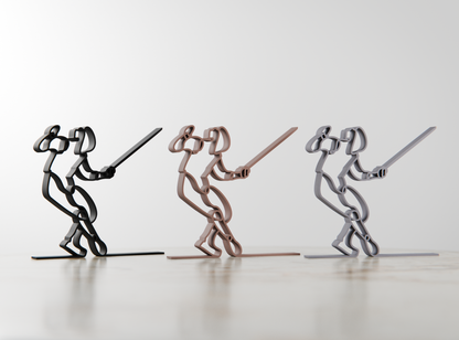 Fencer - Customized Line Art Figure