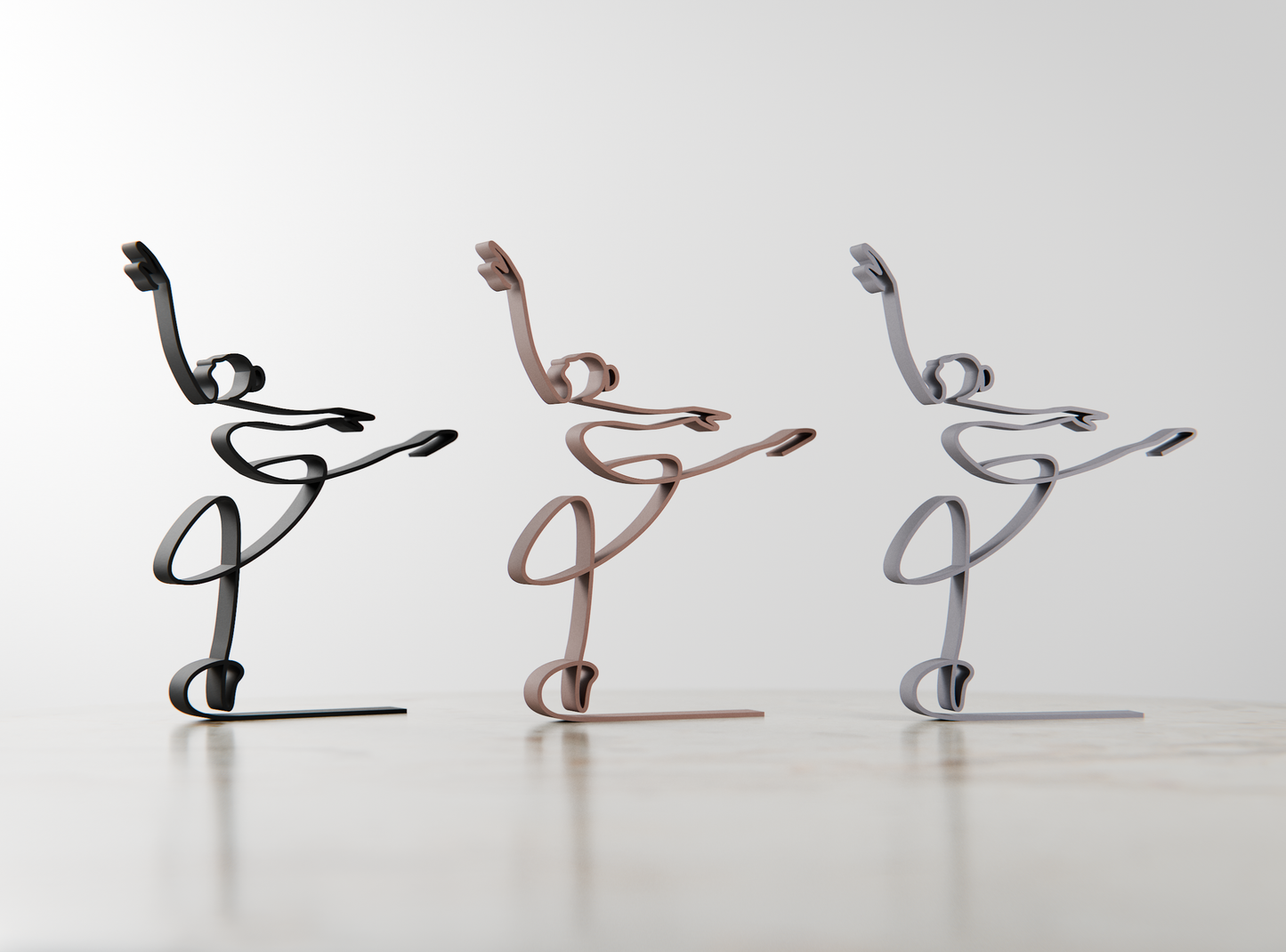 Ballerina - Customized Line Art Figure
