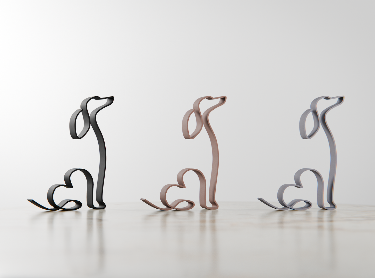 Afghan Hound Dog 06 - Line Art Figure