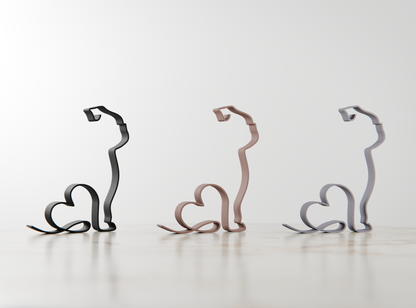 Bulldog Dog 08 - Line Art Figure