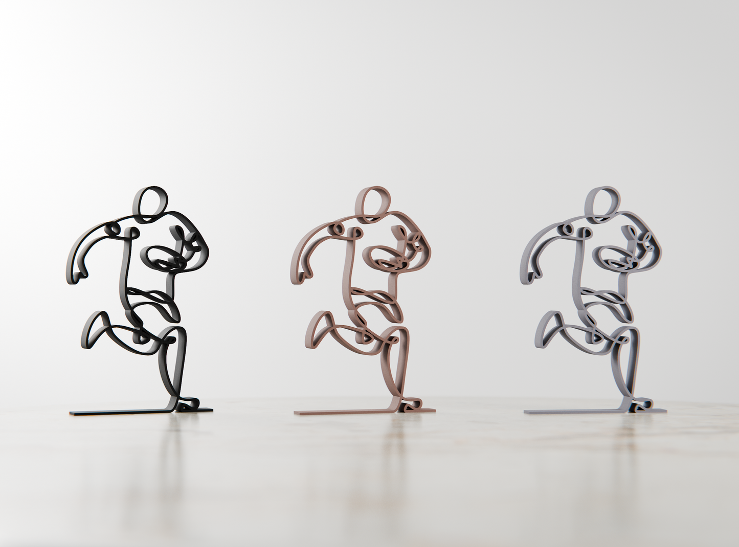 Rugby Player - Customized Line Art Figure