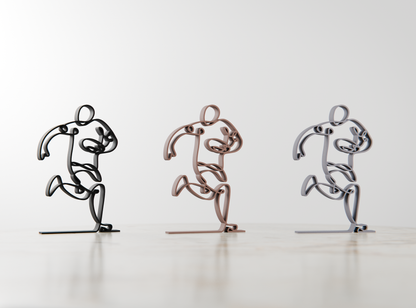 Rugby Player - Customized Line Art Figure