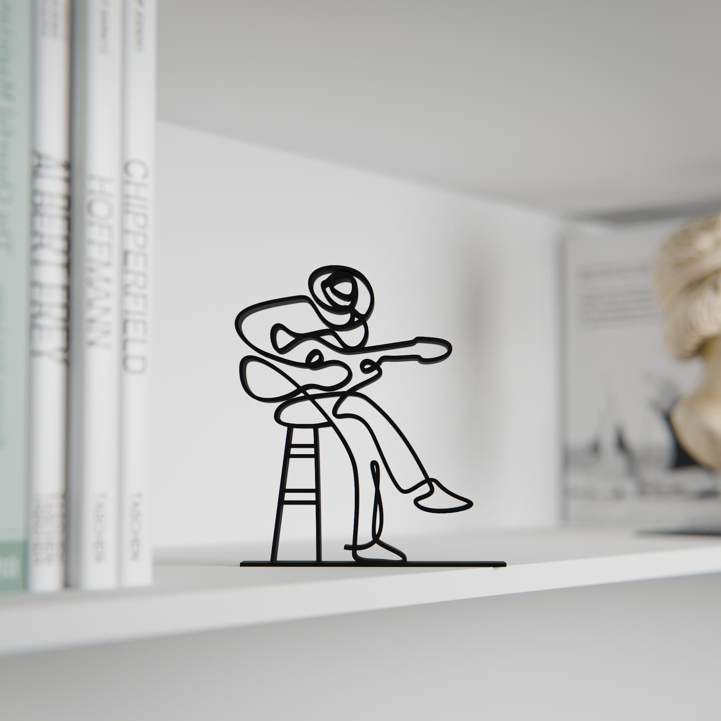 Acoustic Guitarist - Customized Line Art Figure