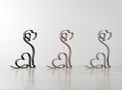 Cockapoo Dog 11 - Line Art Figure