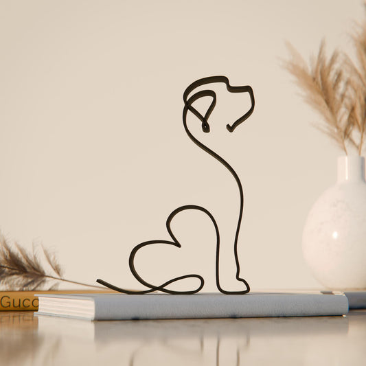 Golden Doodle Dog 33 - Line Art Figure