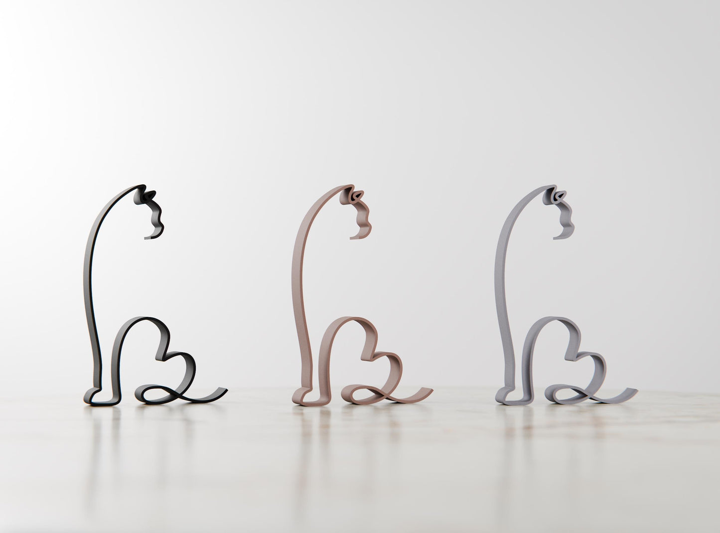 British Shorthair Cat 01 - Line Art Figure