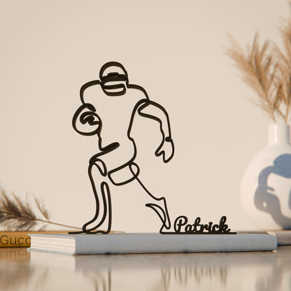 NFL Player - Customized Line Art Figure