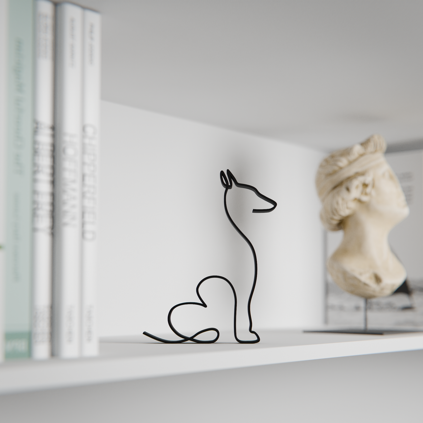 Podenco Dog 20 - Line Art Figure