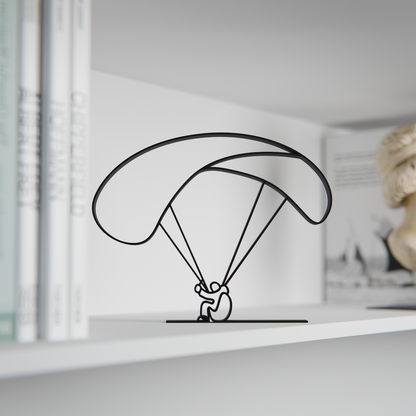 Paraglider - Customized Line Art Figure