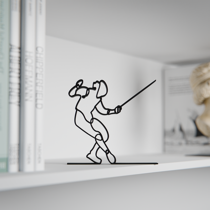 Fencer - Customized Line Art Figure