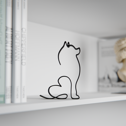 Pomeranian Dog 12 - Line Art Figure