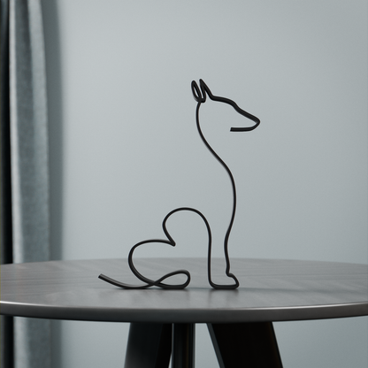 Podenco Dog 20 - Line Art Figure