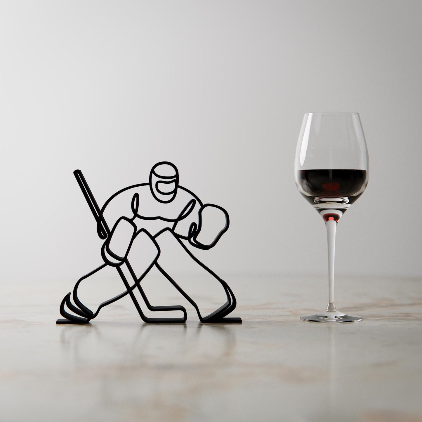 Hockey Goalie - Customized Line Art Figure