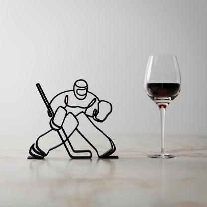 Hockey Goalie - Customized Line Art Figure