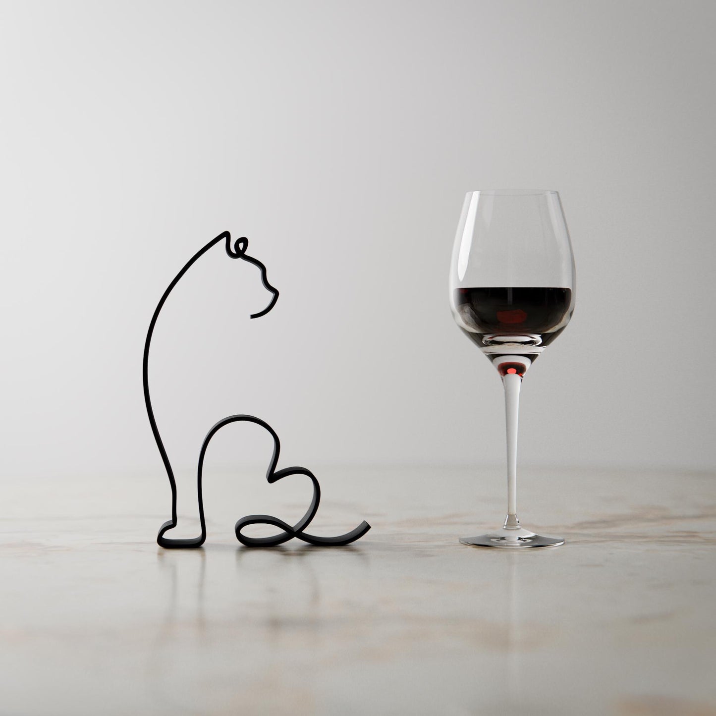 Persian Cat 02 - Line Art Figure