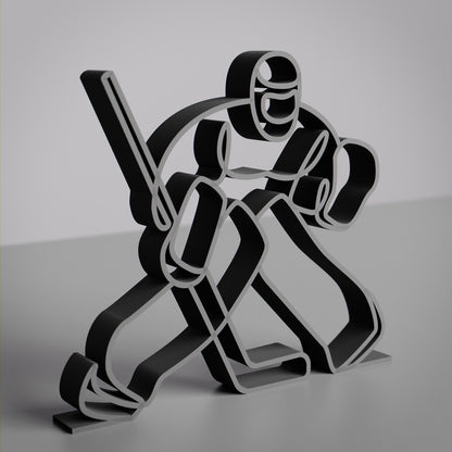 Hockey Goalie - Customized Line Art Figure