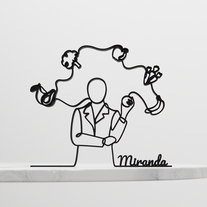Dietitian - Customized Line Art Figure