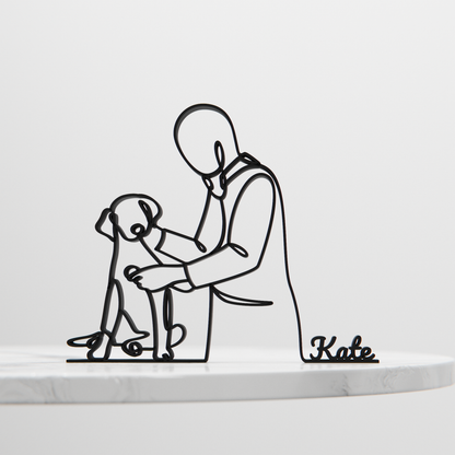 Veterinarian - Customized Line Art Figure