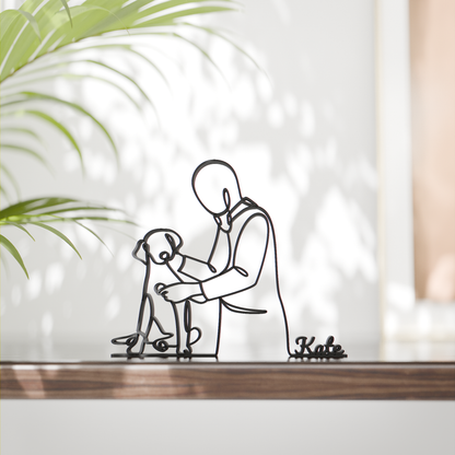 Veterinarian - Customized Line Art Figure