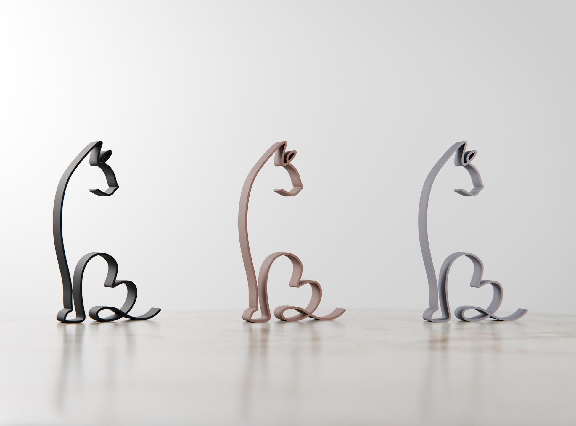 Anatolian Gift BoxAbyssinian Cat 16 - Line Art Figure